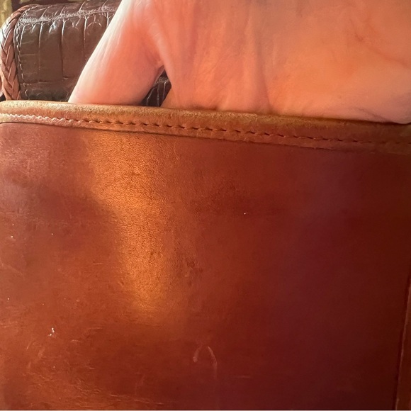 Brighton Women’s 1990 Leather Brown Saddle Flap Crossbody Silver Tone Hardware - Picture 9 of 14
